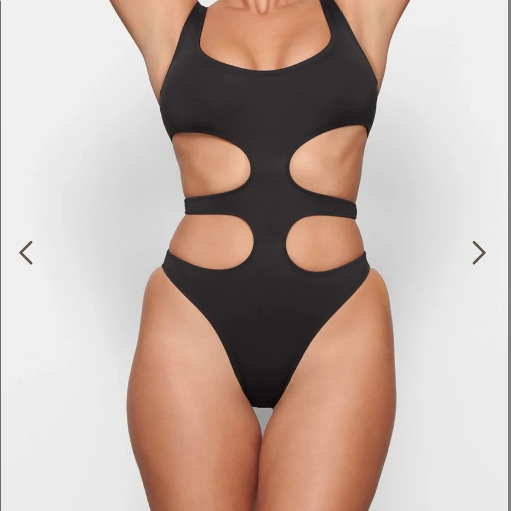 Skims Black Monokini